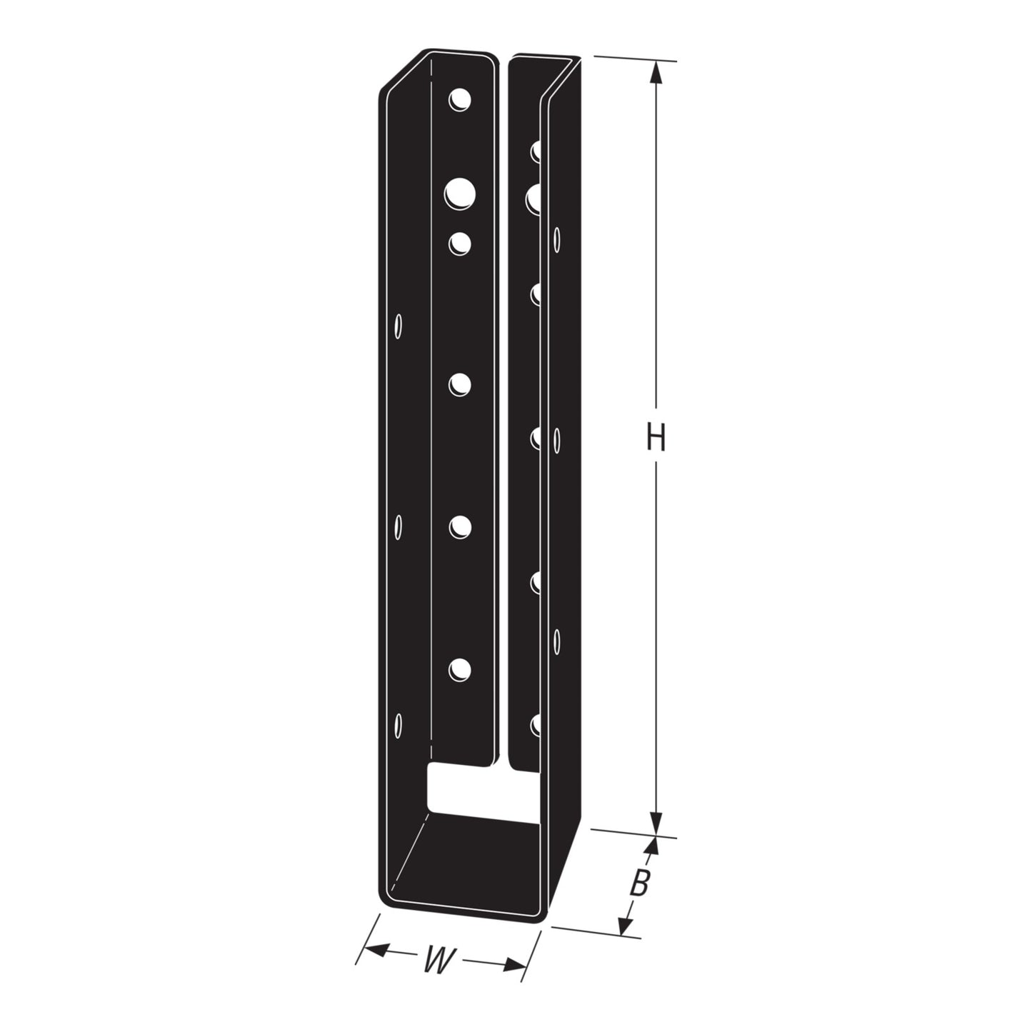 Simpson APLH210 2x10 Concealed Flange Light Joist Hanger Black Powder Coat image 2 of 3