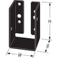 Simpson Black APLH24R Outdoor Accents With Required Hardware