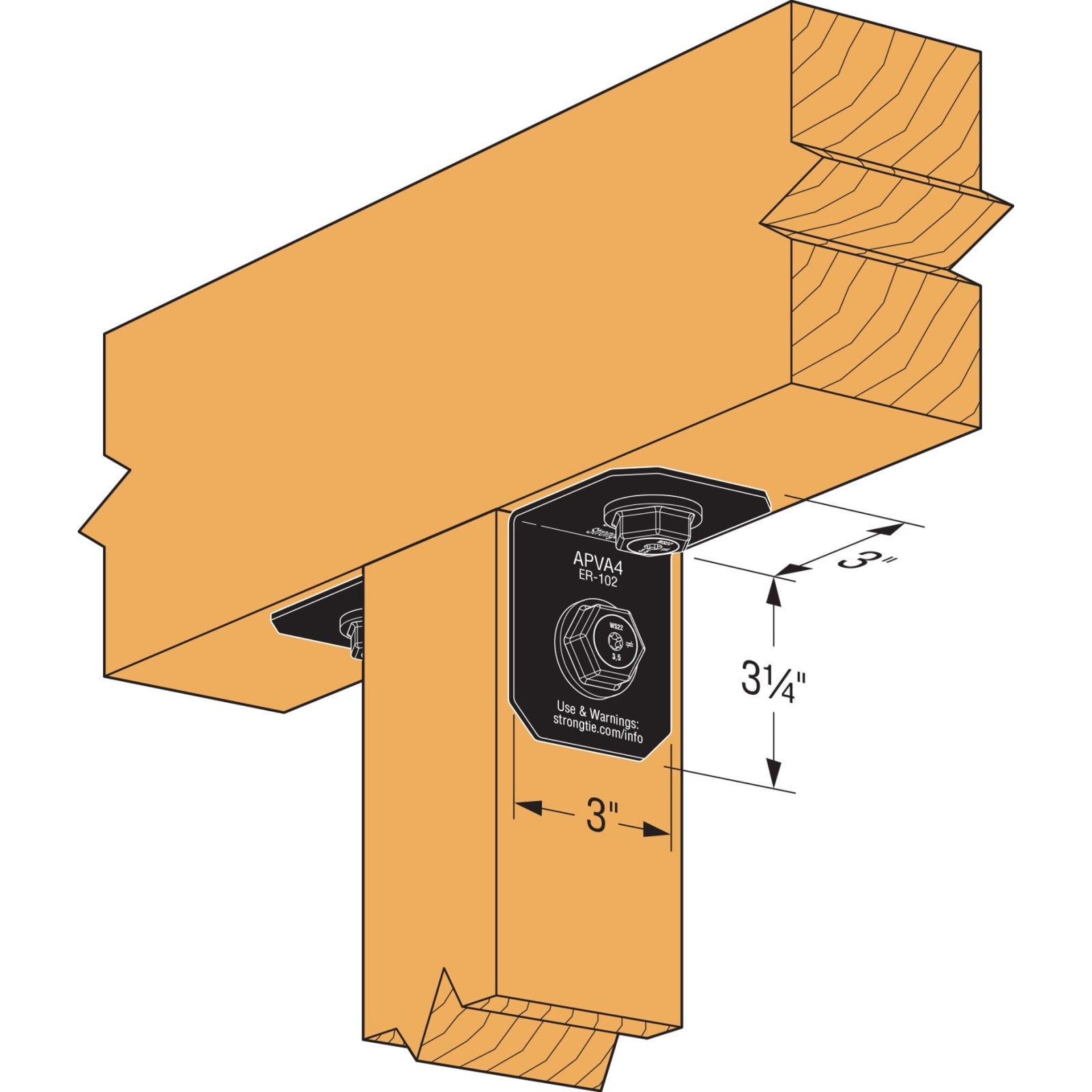 Simpson APVA4 Avant Ornamental Angle Black Powder Coat image image 4 of 4