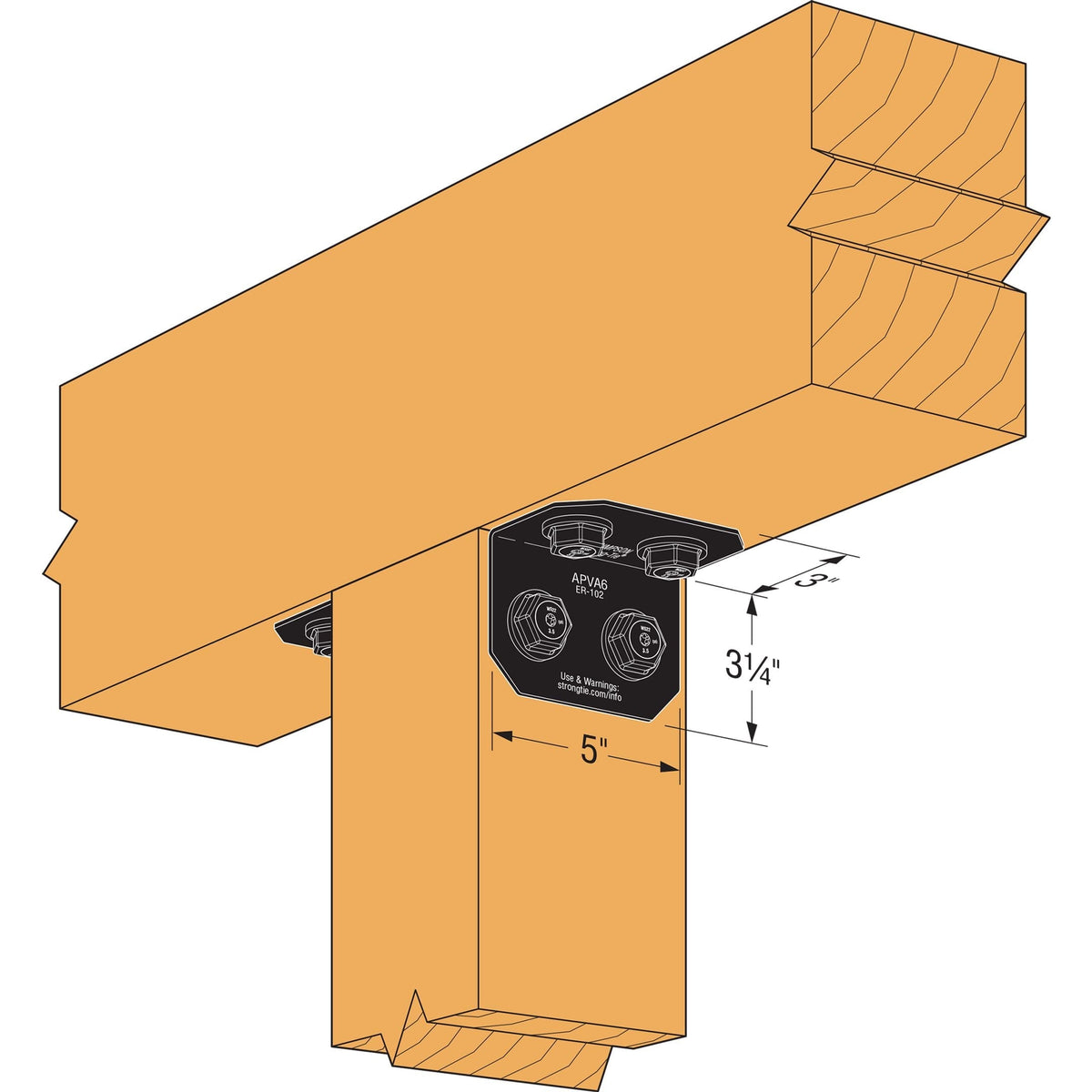 Simpson Strong-Tie APVA6 Outdoor Accents - With Required Fasteners ...