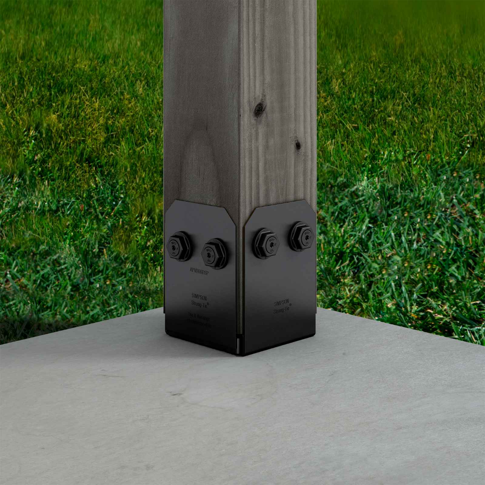 Simpson APVB66DSP Avant Decorative Post Base Plates Black Powder Coat image 1 of 4 image 2 of 4