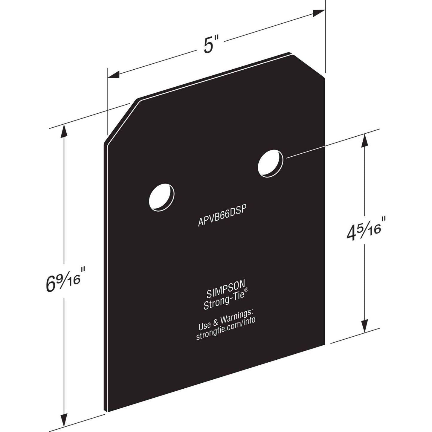 Simpson APVB66DSP Avant Decorative Post Base Plates Black Powder Coat image 1 of 4 image 2 of 4 image 3 of 4