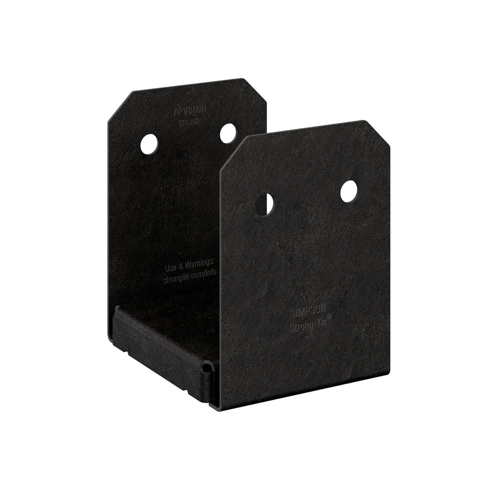 Simpson APVB66R Avant Rough Cut 6x6 Ornamental Post Base - Black Powde ...