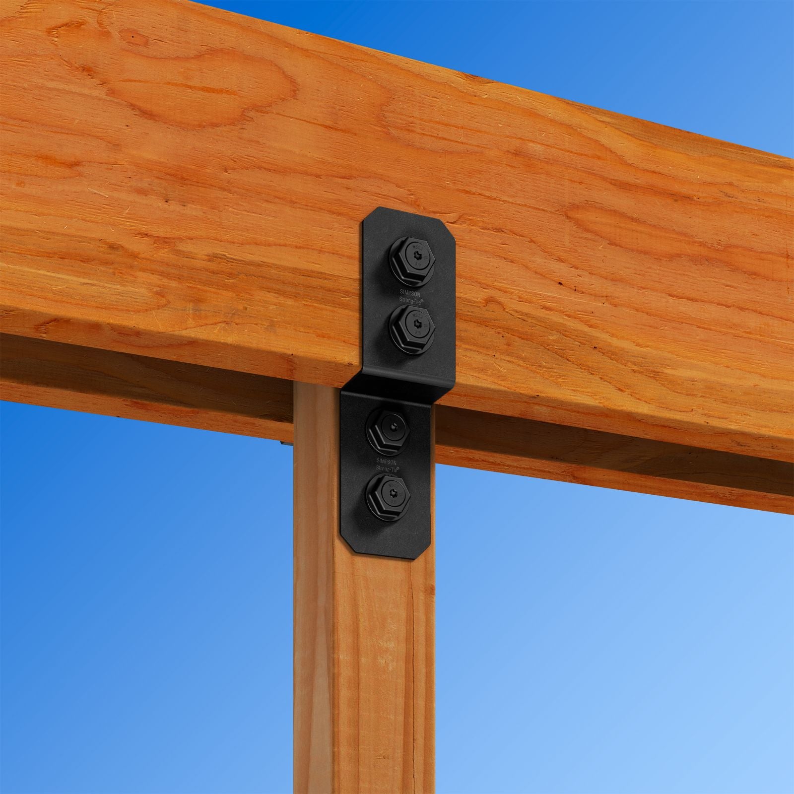 Simpson APVDJT24 Avant Ornamental Deck Joist Tie Black Powder Coat image 1 of 4 image 2 of 4