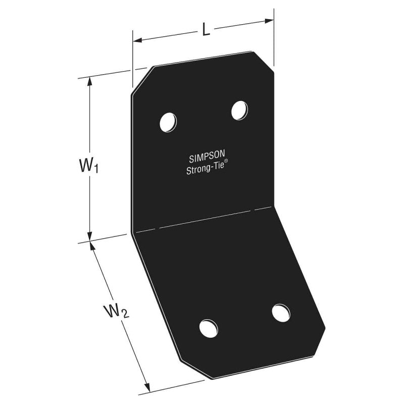 Simpson APVKB45-6 Knee Brace Connector - Black Powder Coat