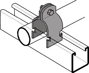1-1/2" Rigid Steel Conduit Pipe Clamps For Unistrut Channel – P1115 Strut Straps