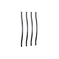 Arc Baluster Face-Mount Satin Black