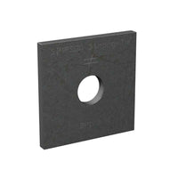 12 inch Hole Flat Bearing Plate 3 inch x 3 inch x 3 ga Uncoated