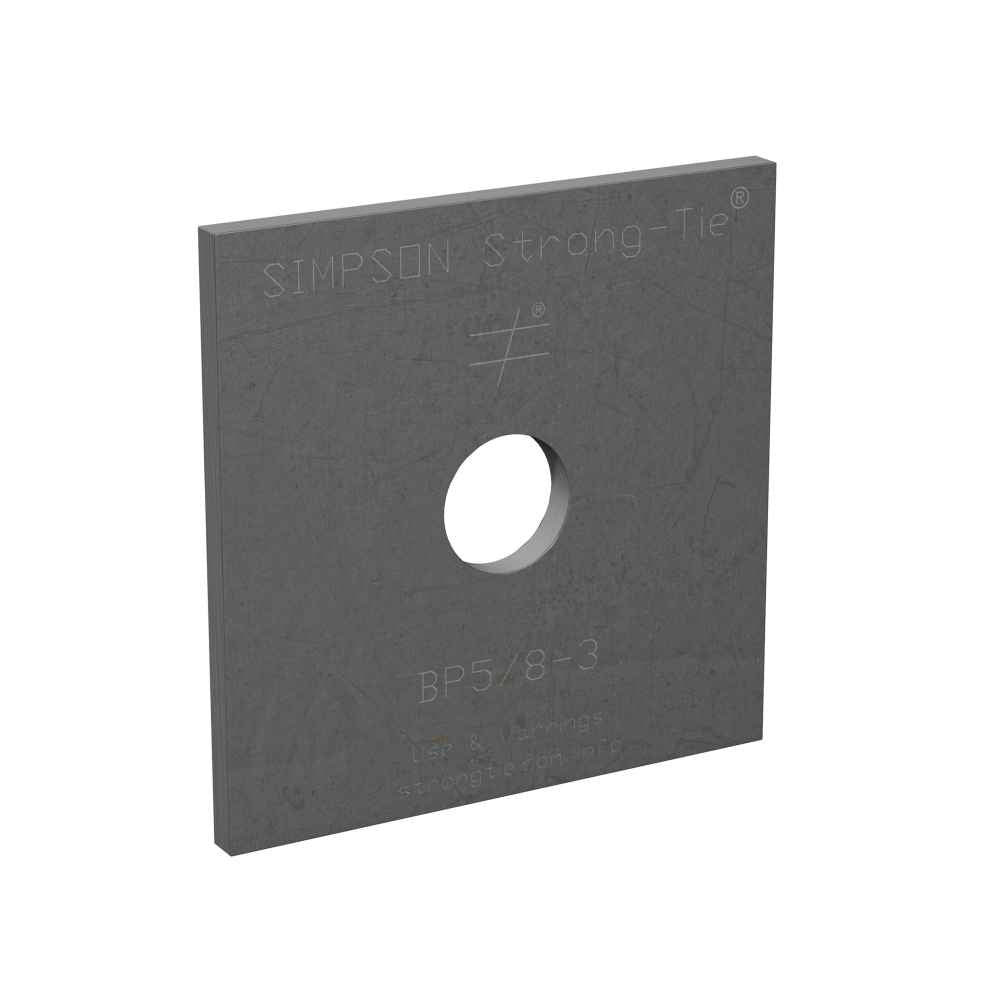 58 inch Hole Flat Bearing Plate 212 inch x 212 inch x 14 inch Uncoated