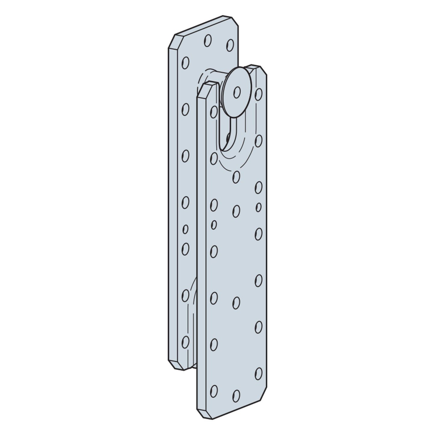 Simpson CBH2.37X7.63C-KT Concealed Glulam Beam Hanger - Electro-Galvanized