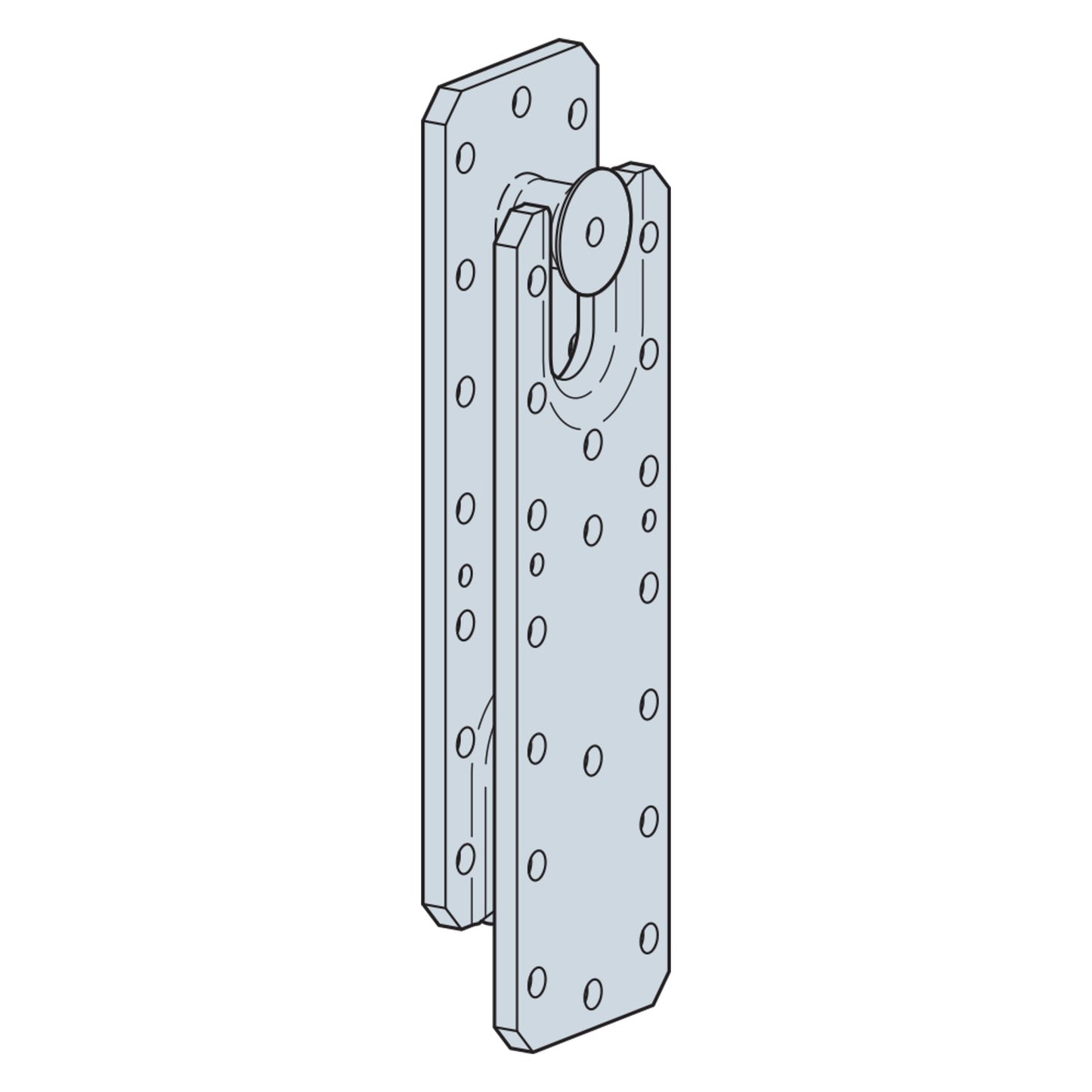 Simpson CBH2.37X9.75C-KT Concealed Glulam Beam Hanger - Electro-Galvanized