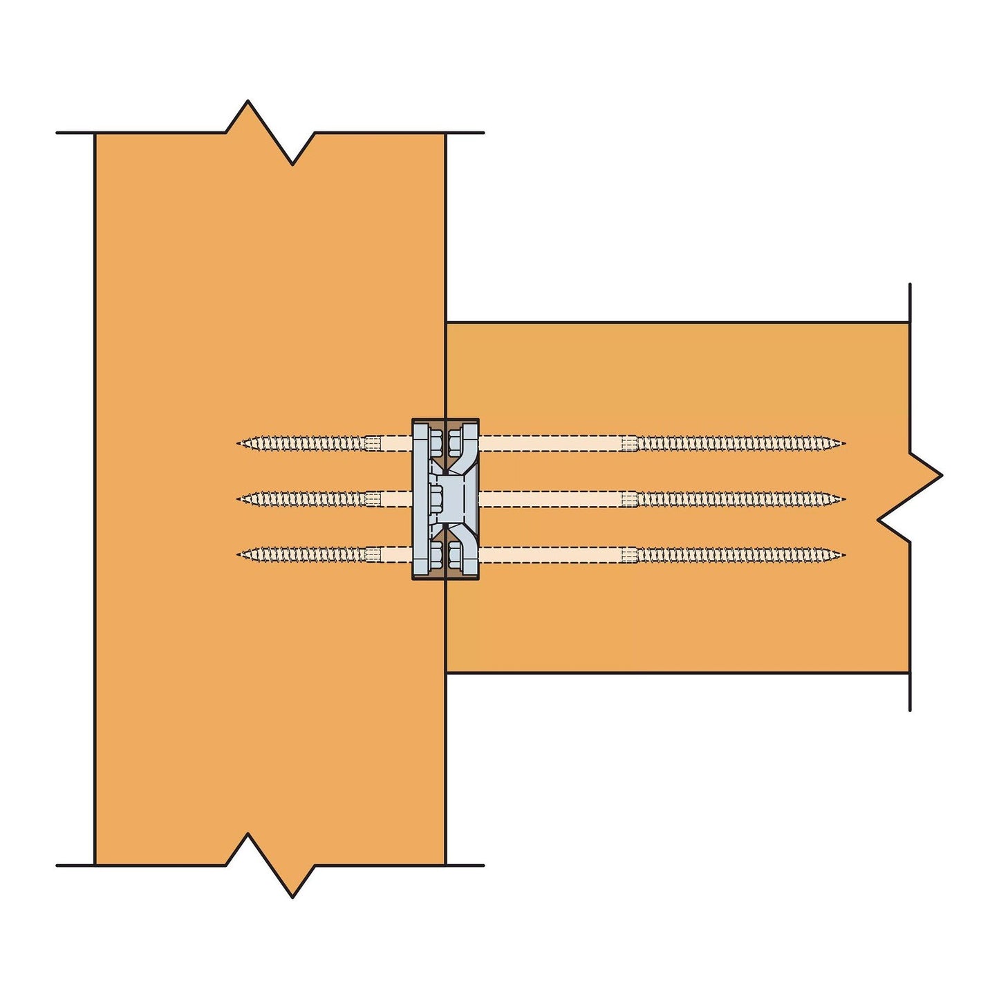 Simpson CBH2.37X7.63C-KT Concealed Glulam Beam Hanger - Electro-Galvanized