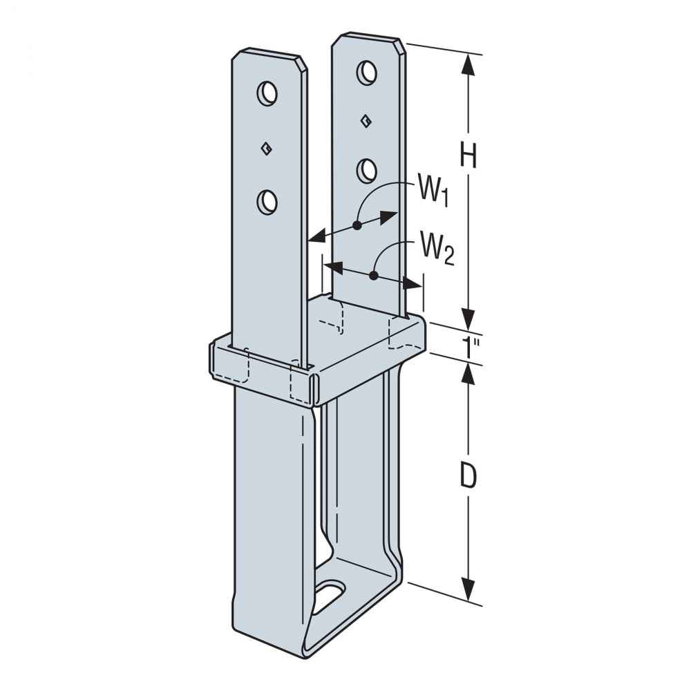 Simpson Strong-Tie CBS46 Column Bases - Galvanized – Fasteners Plus