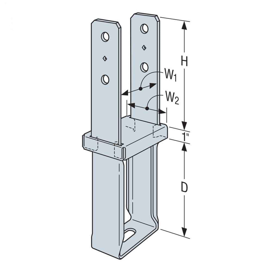 Simpsin Column Base Simpson CBS/CBSQ Column Bases – Fasteners Plus