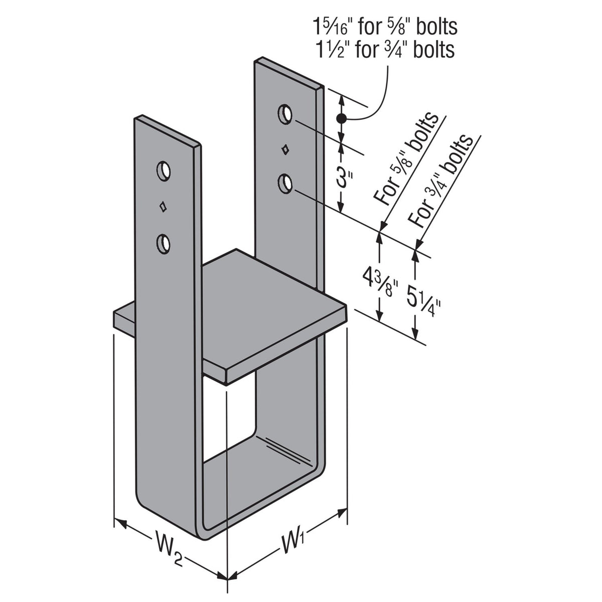 Column Call Out Simpson CB812 Column Base - Gray Paint – Fasteners Plus