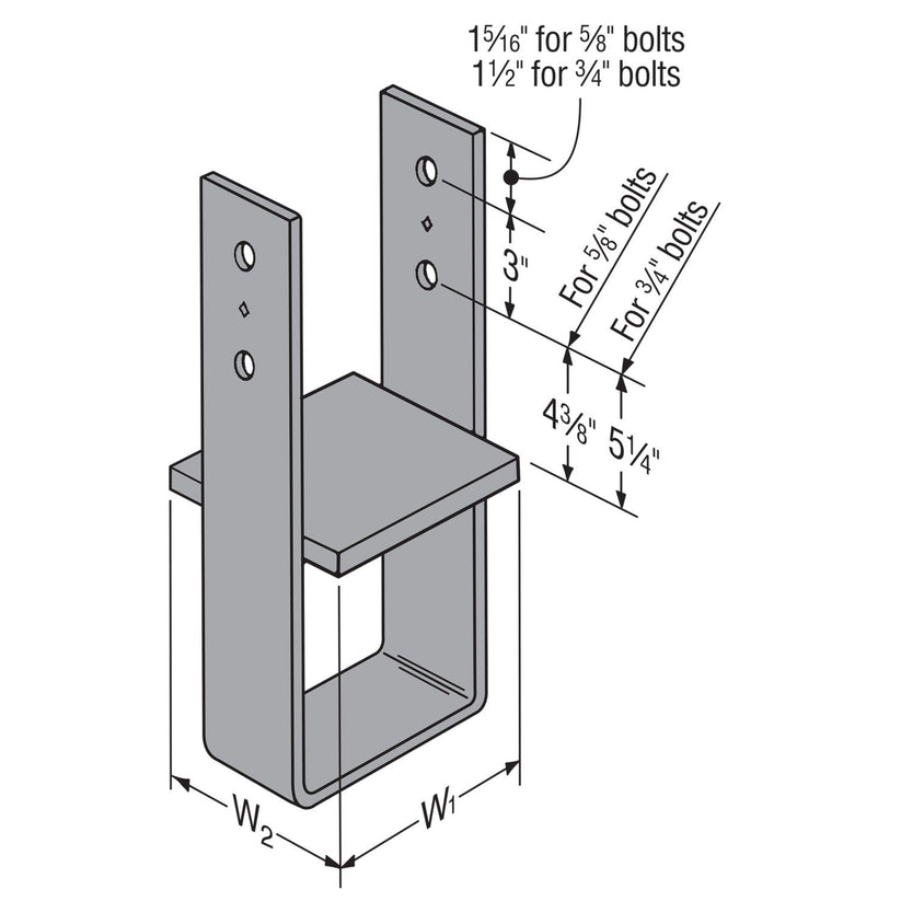 Simpson Cb5 Simpson CB5-4.5 Column Base – Fasteners Plus