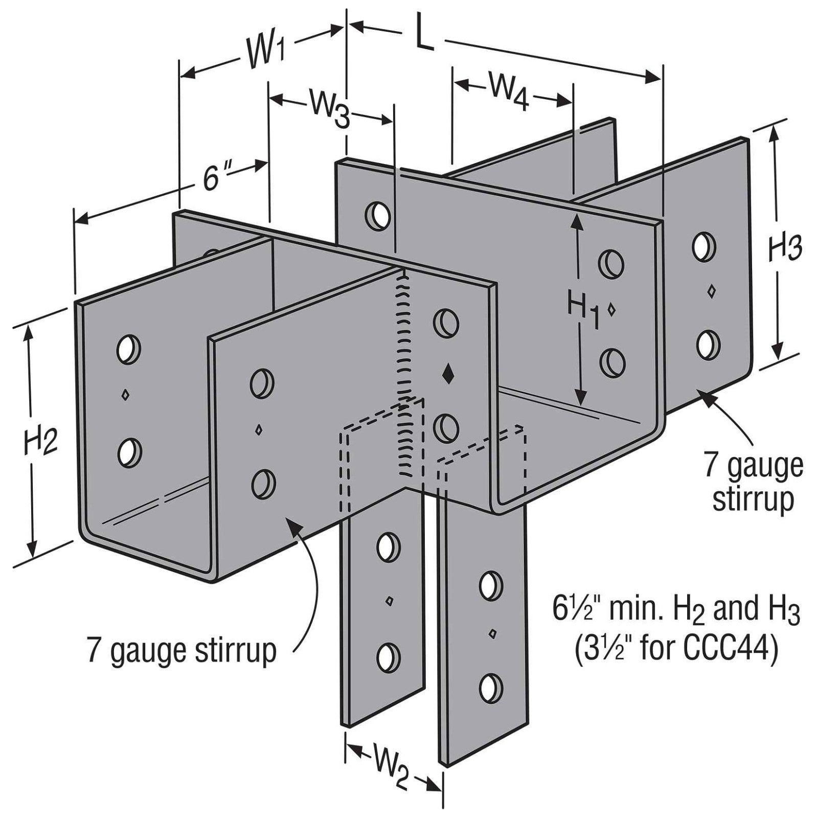 CCC Cross Column Cap Illustration