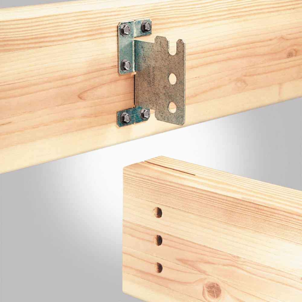 Simpson CJT3ZS Concealed Joist Tie w/ Short Pins - ZMAX Finish