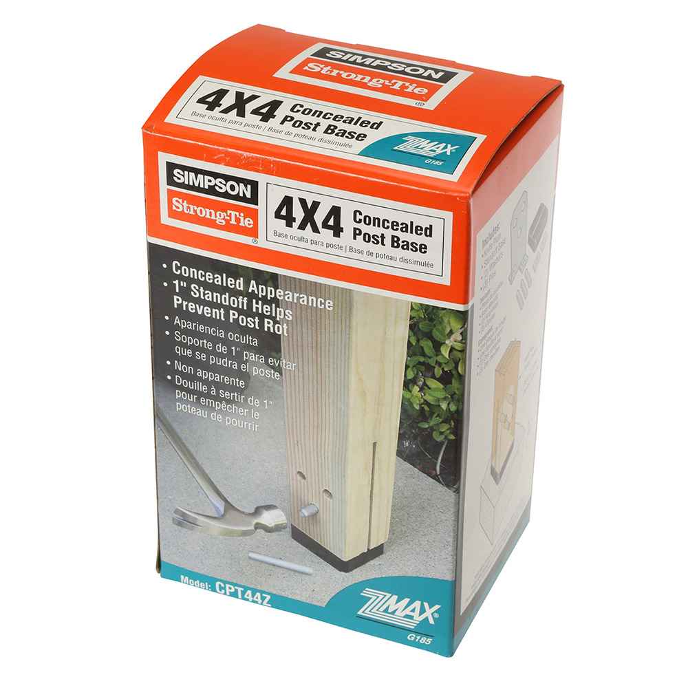 Simpson CPT44Z Concealed Post Tie For 4x4 Posts Zmax Finish image 3 of 7
