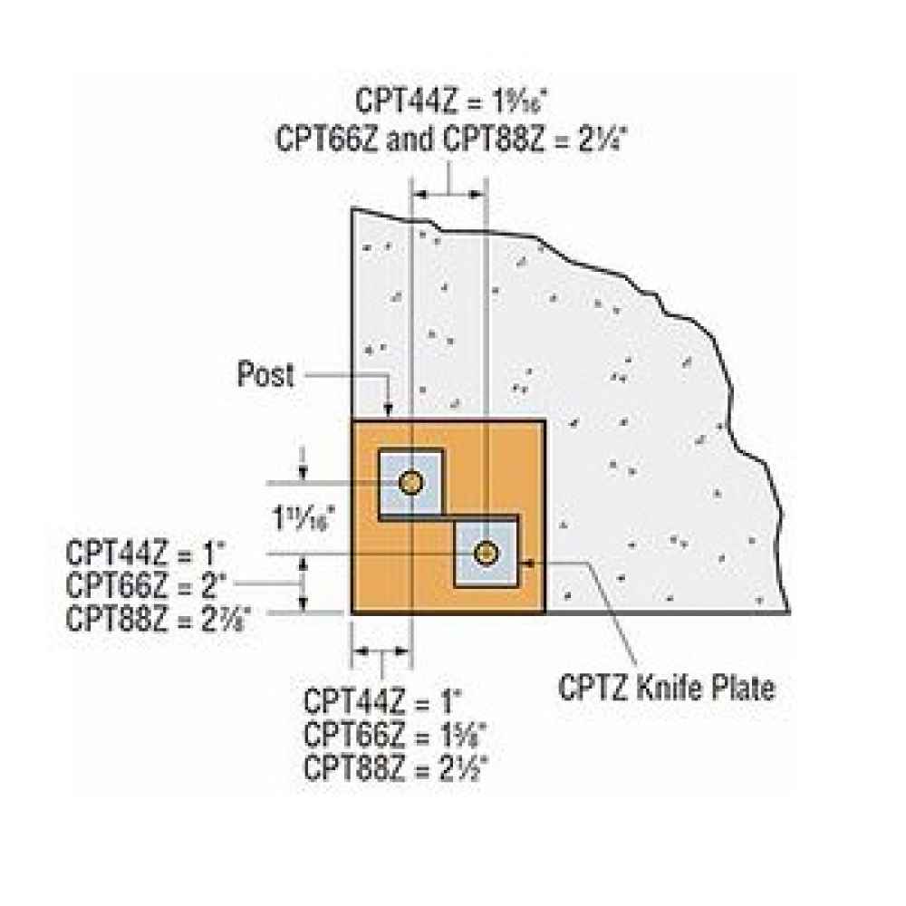 Simpson CPT66Z Concealed Post Tie For 6x6 Posts Zmax Finish image 6 of 7