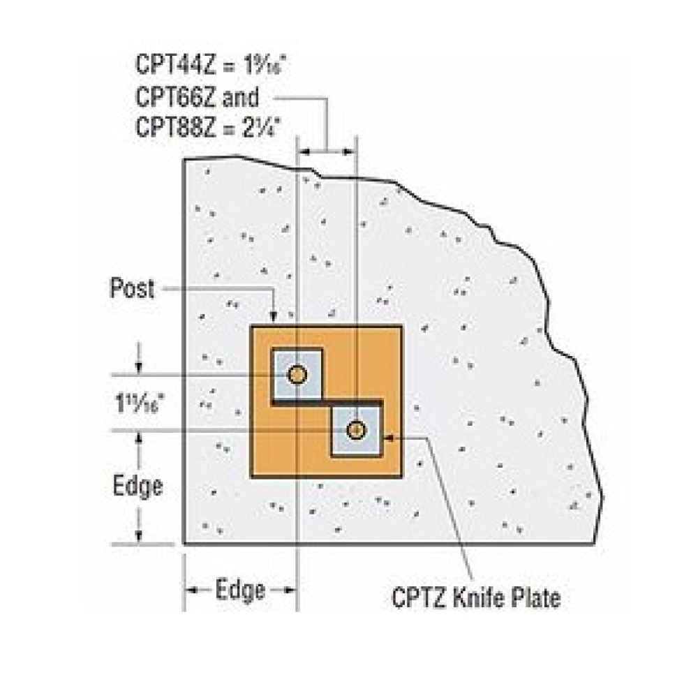 Simpson CPT66Z Concealed Post Tie For 6x6 Posts Zmax Finish image 7 of 7