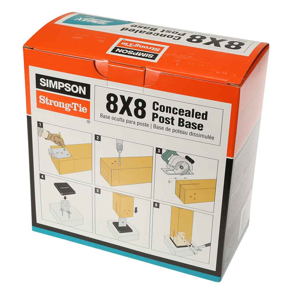 Simpson CPT88Z Concealed Post Tie For 8x8 Posts Zmax Finish image 4 of 7