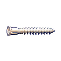 M7 x 50mm Flat Head Sharp Point Wood Screw w/Nibs - Zinc, Pkg 2000