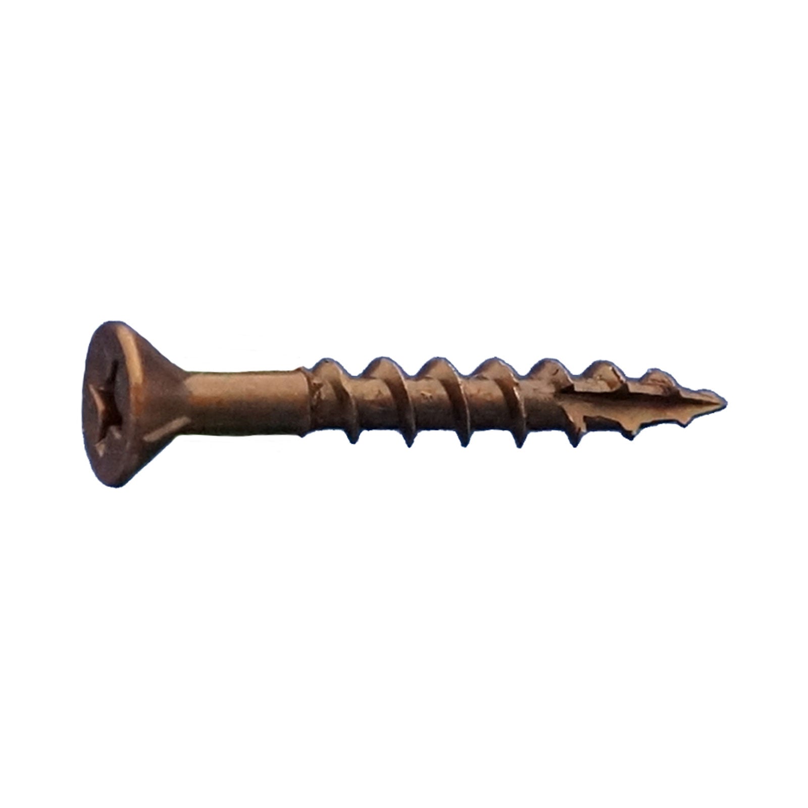 #8 x 2" #2 Phillips Flat Head Type 17 Wood Screw w/Nibs - Lubricized, Pkg 3500