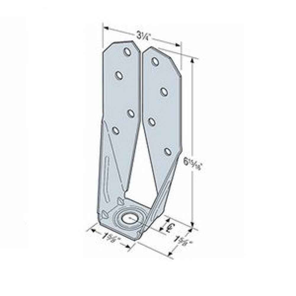 Simpson DTT2Z Deck Tension Tie W15 inch SDS Screws Zmax Finish image 5 of 7