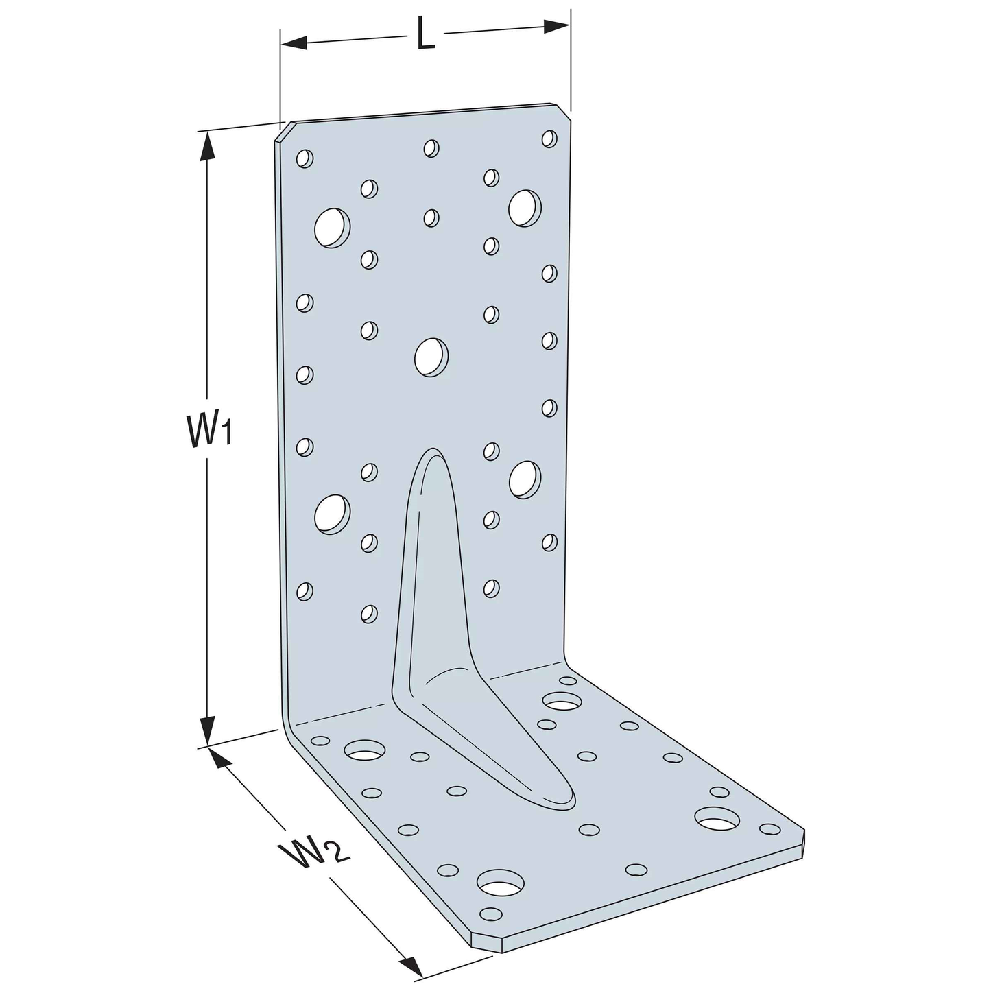 Simpson E20/3 E Angle Bracket for Cross-Laminated Timber Illustration