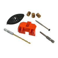 EB-TY Premium with predrill guide, drill bits, wood plugs and screw