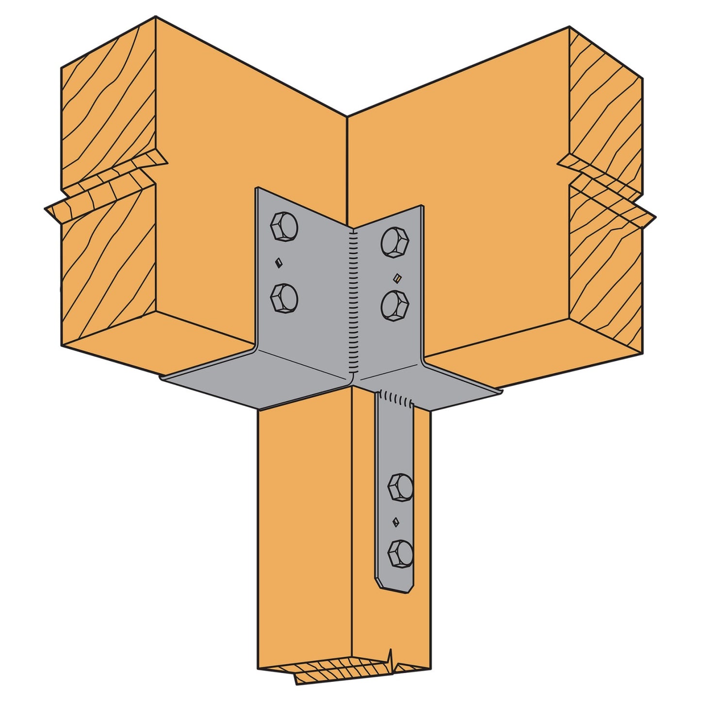 Simpson ECCLL666 6x6x6 L Shaped End Column Cap - Left