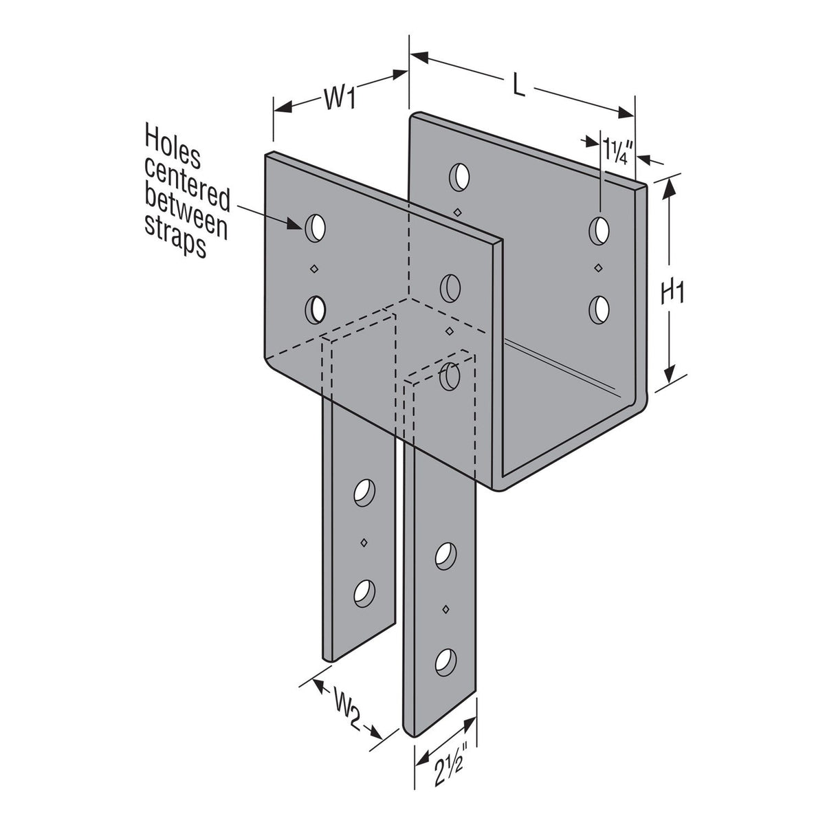 Ecu Column Simpson ECCU 5/8 End Column Cap with Uplift – Fasteners Plus
