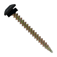 #10 x 2 inch Eclipse Woodbinder Metal Roofing Screw Black Pkg 250