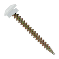 #10 x 2 inch Eclipse Woodbinder Metal Roofing Screw Bright White Pkg 250