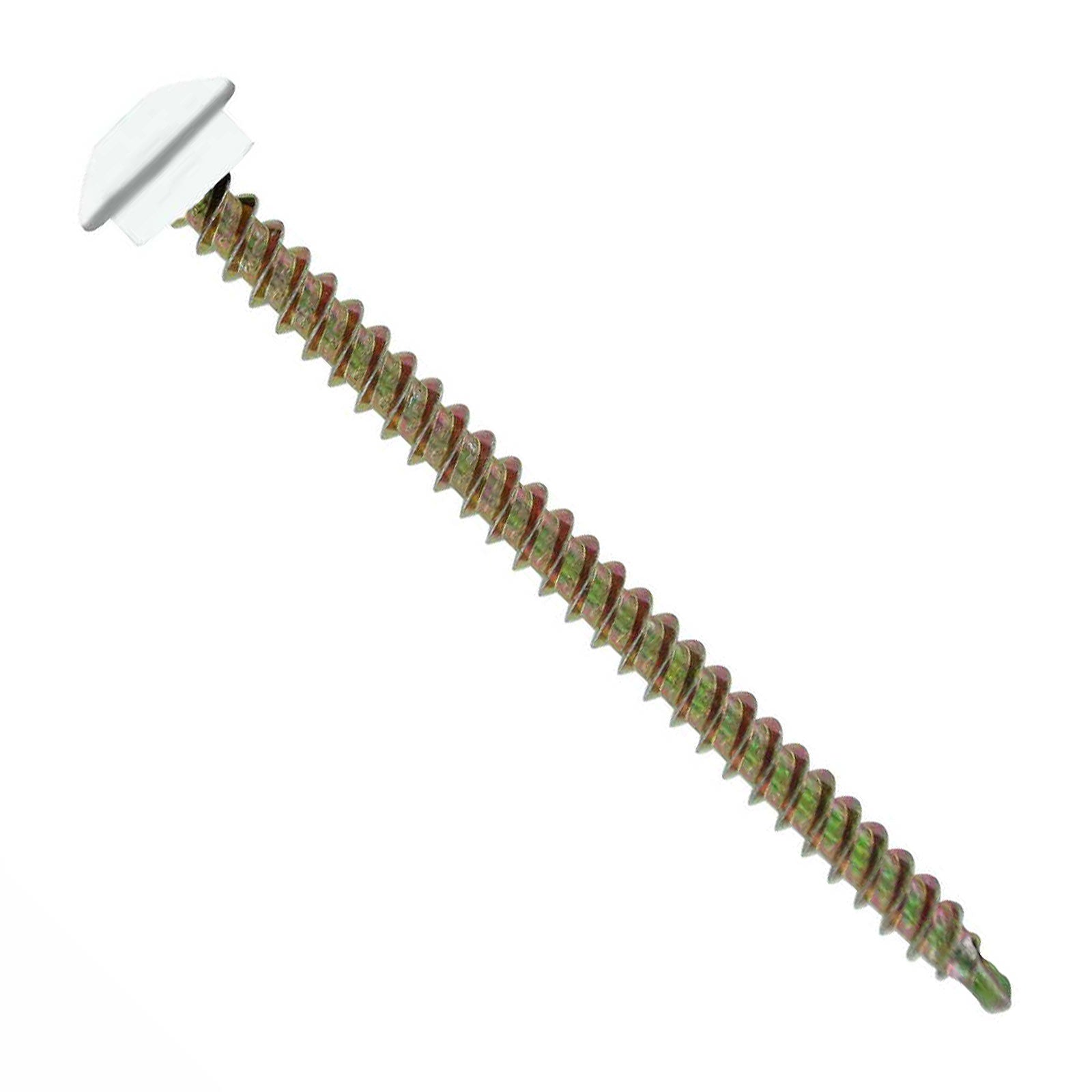 #10 x 3 inch Eclipse Woodbinder Metal Roofing Screw Bright White Pkg 250