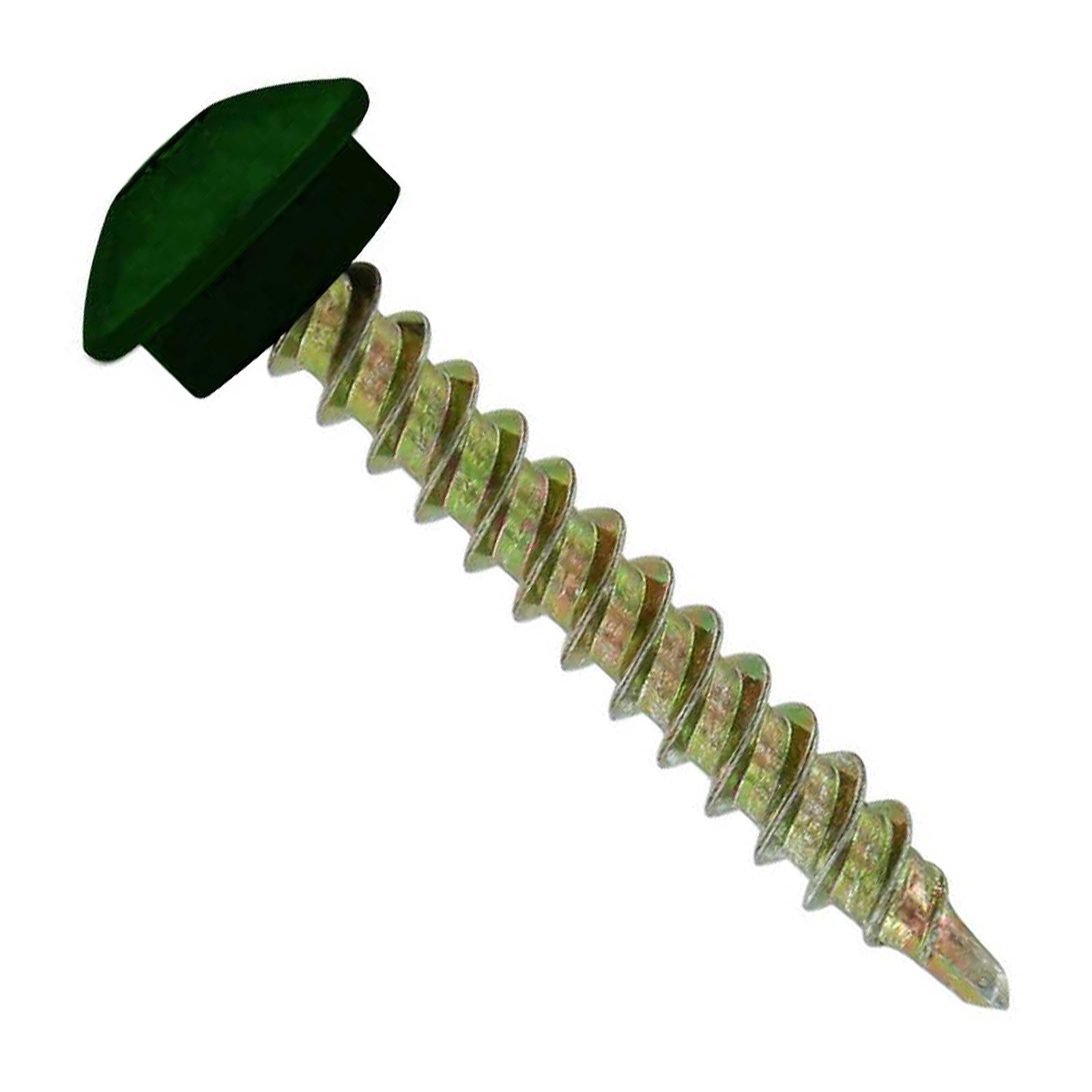 #10 x 112 inch Eclipse Woodbinder Metal Roofing Screw Forest Green Pkg 250