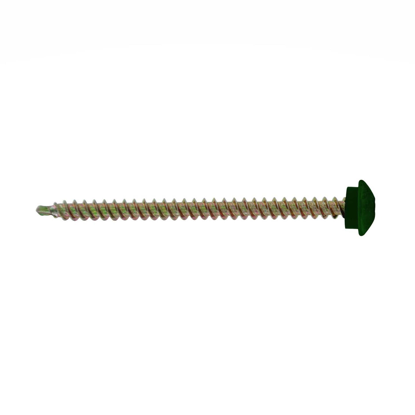 #10 x 3 inch Eclipse Woodbinder Metal Roofing Screw Forest Green Pkg 250