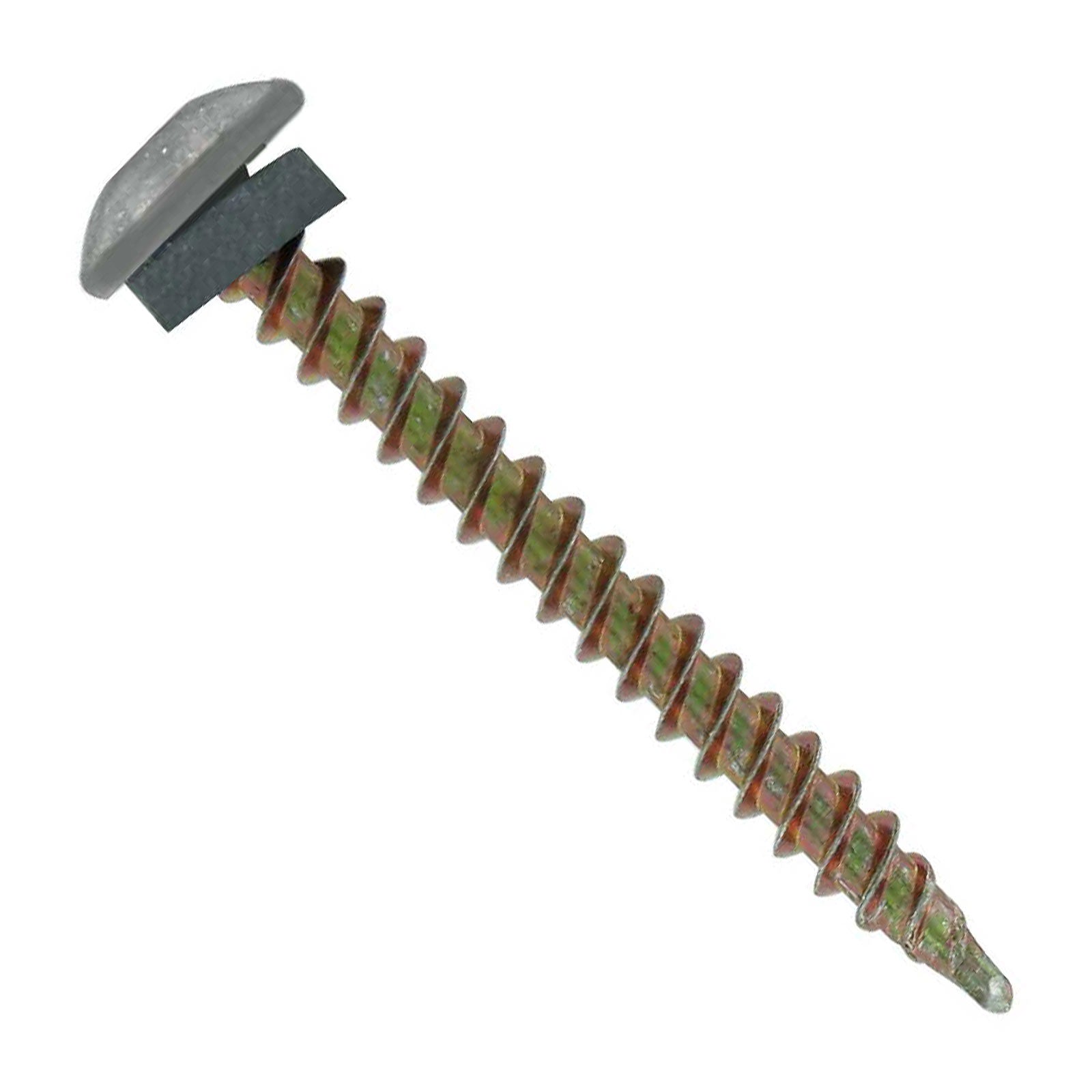 #10 x 2 inch Eclipse Woodbinder Metal Roofing Screw Light Gray Pkg 250