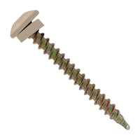 #10 x 2 inch Eclipse Woodbinder Metal Roofing Screw Light Stone Pkg 250