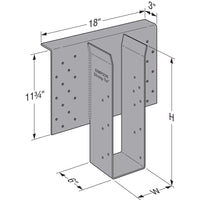 Simpson EGQ High-Capacity Top-Flange Hanger, Gray Paint