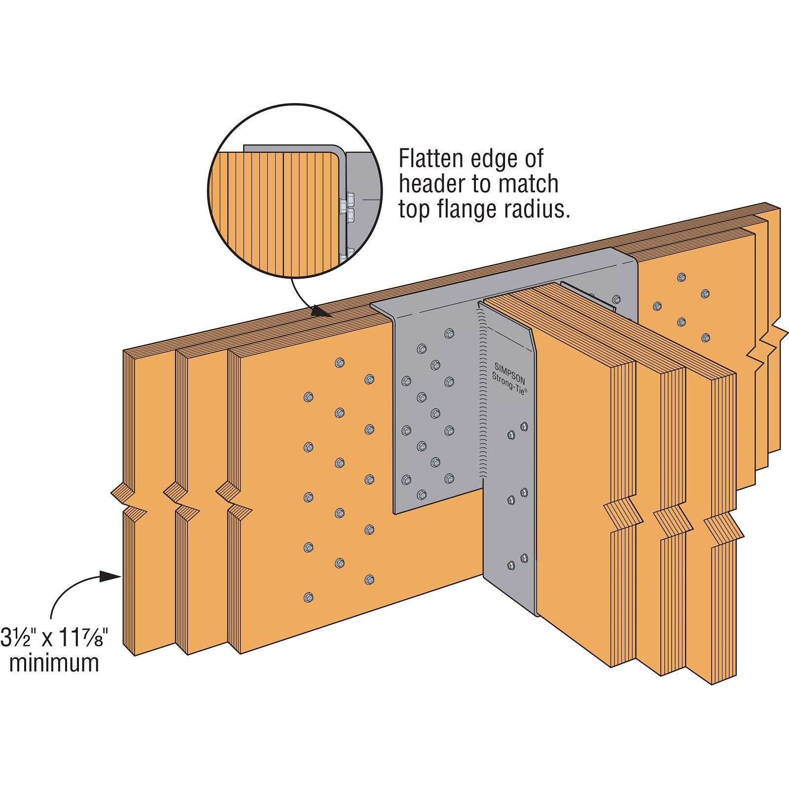 Simpson EGQ High-Capacity Top-Flange Hanger, Gray Paint