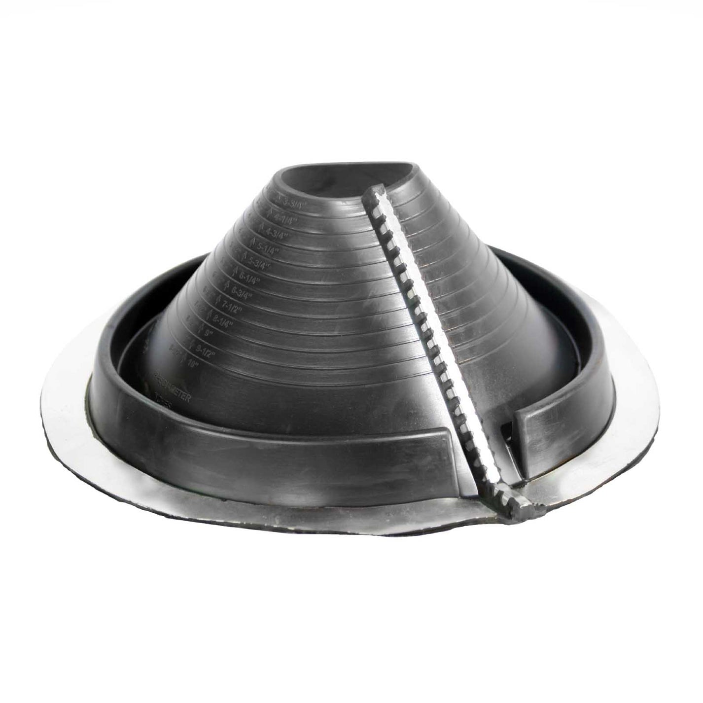 3 Roofjack Round Retrofit EPDM Pipe Flashing Boot, Black Fasteners Plus