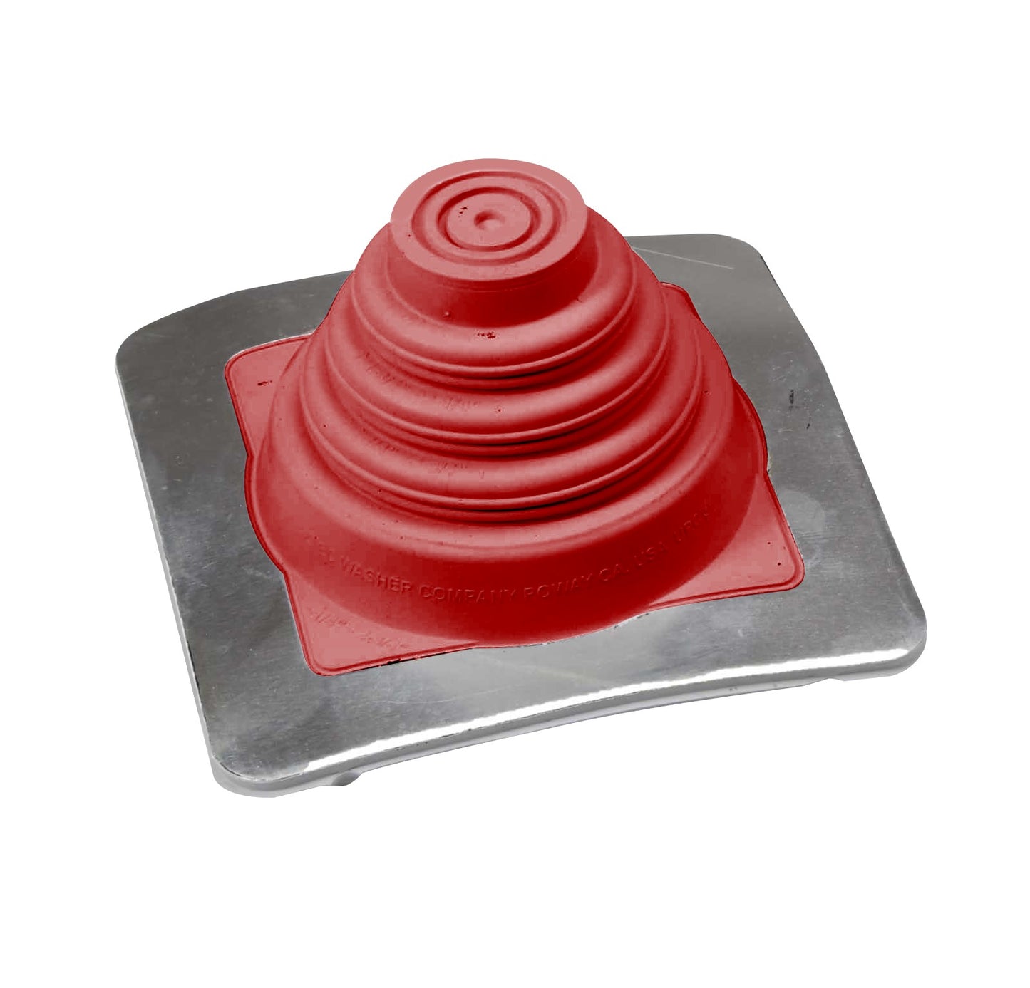 #1 Roofjack Square EPDM Pipe Flashing Boot Bright Red