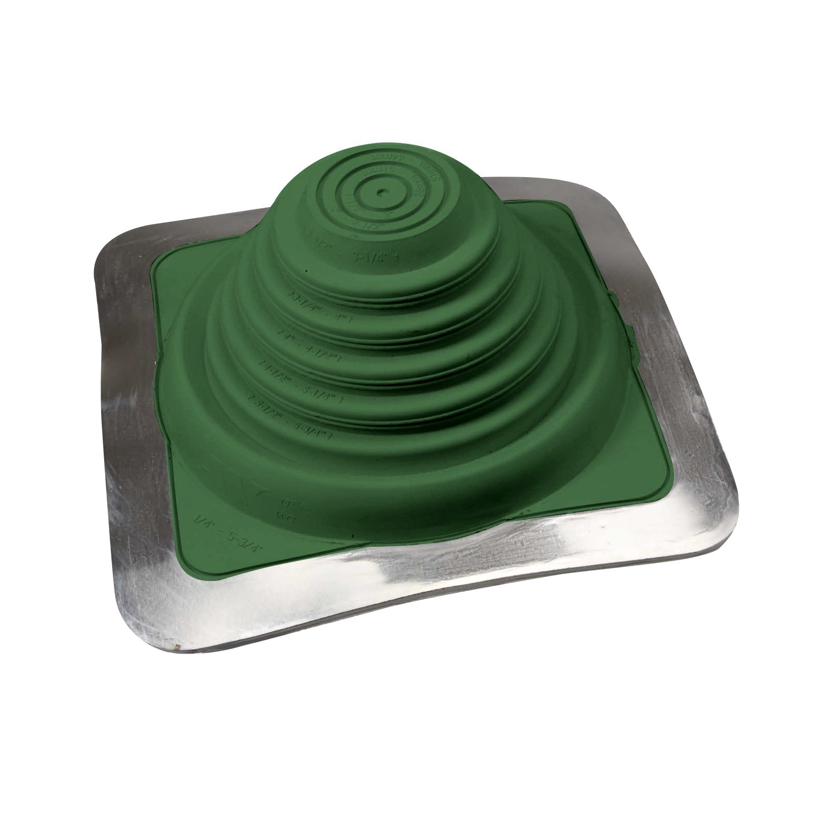 #3 Roofjack Square EPDM Pipe Flashing Boot Dark Green