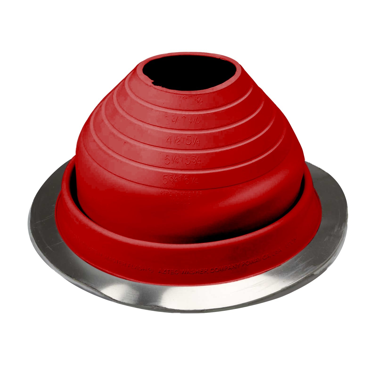 #4 Roofjack Round EPDM Pipe Flashing Boot Bright Red