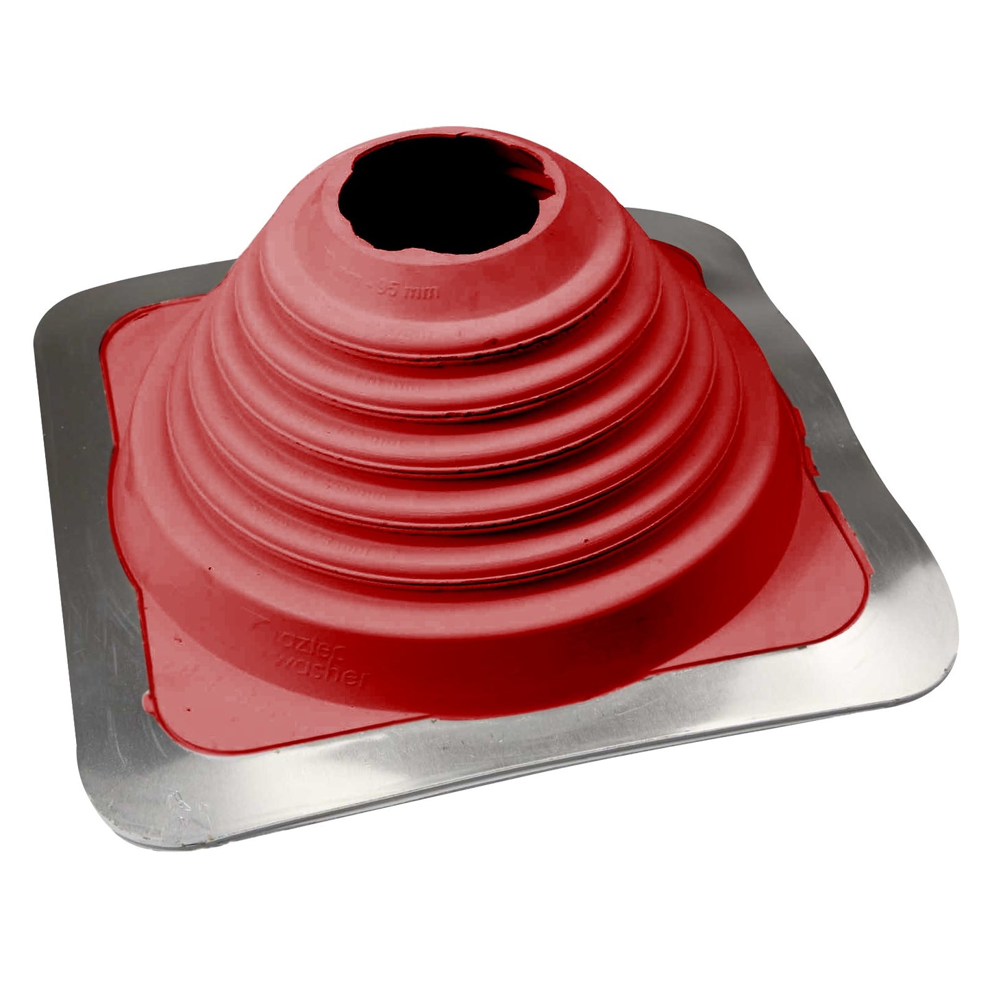 #4 Roofjack Square EPDM Pipe Flashing Boot Bright Red
