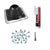 #5 Square EPDM Metal Roof Pipe Boot wInstall Kit Black