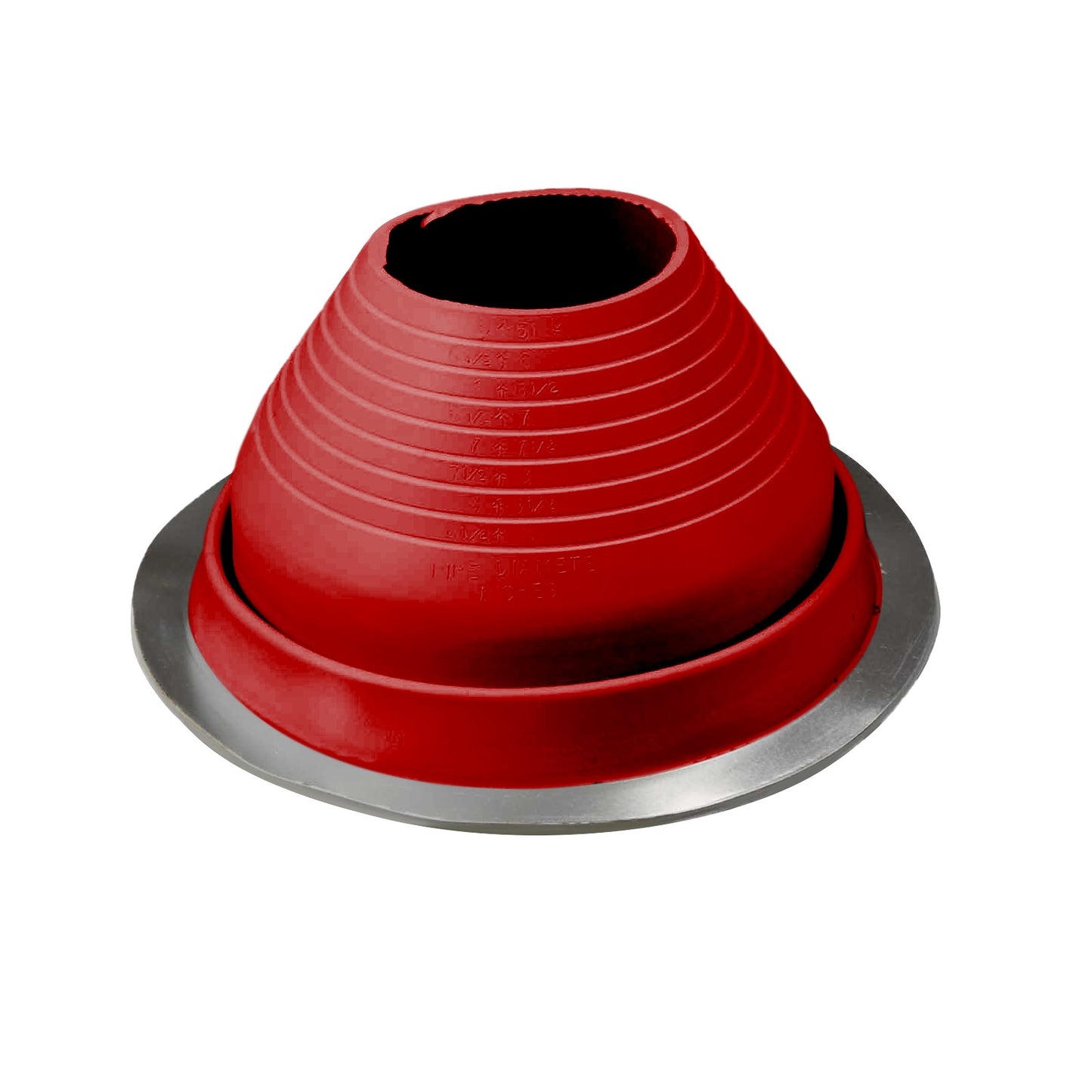 #6 Roofjack Round EPDM Pipe Flashing Boot Bright Red