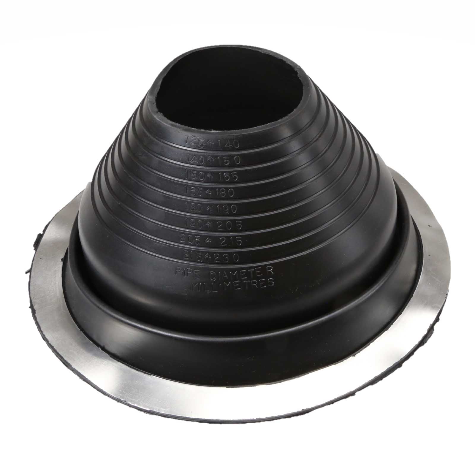 #6 Roofjack Round EPDM Pipe Flashing Boot for Metal Roof, Black ...